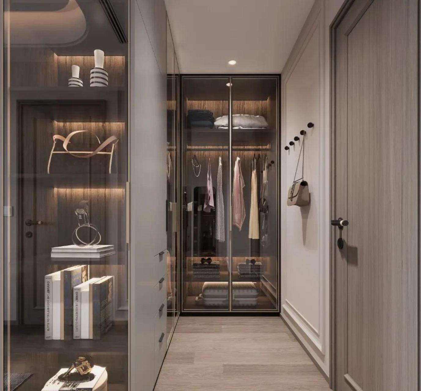 这一款l型衣帽间设计,你一定喜欢, 专注配色和质感搭配:  [照相机] 由