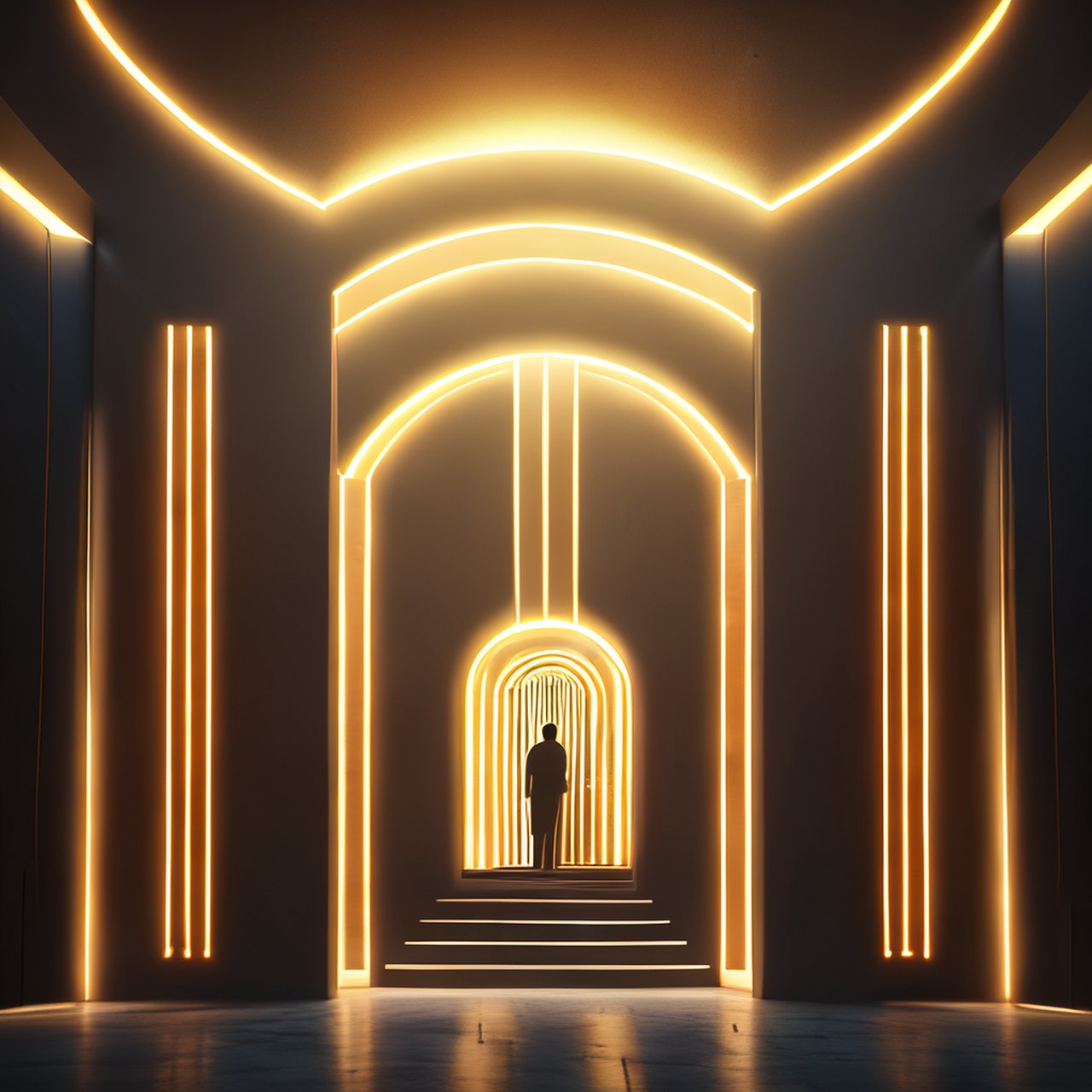 体积照明气氛光,装饰艺术风格,门庭谢残客,薪水斥常奴.