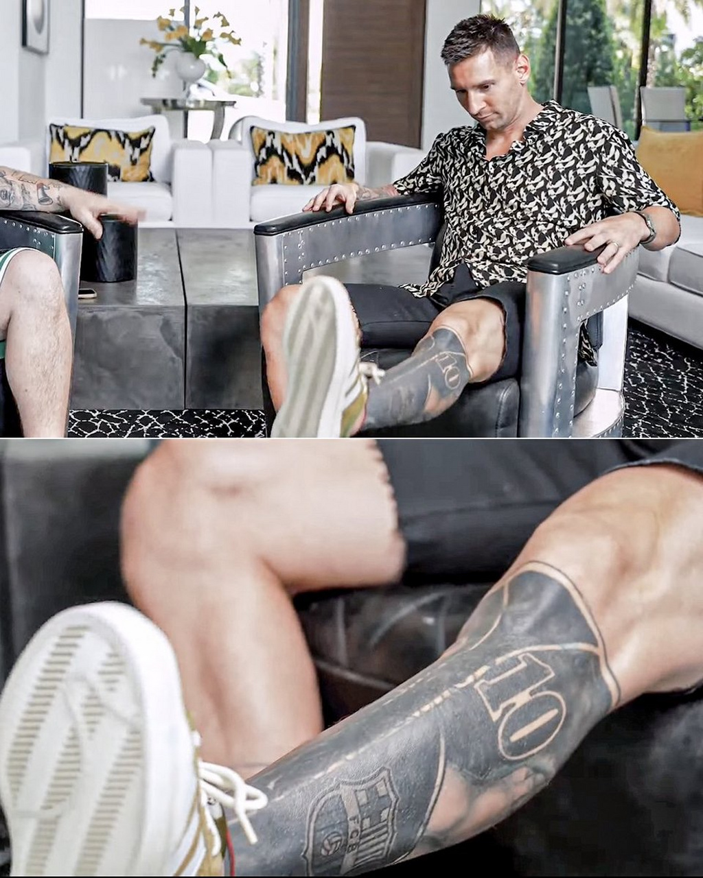 梅西谈到自己的巴萨纹身:"我纹这个纹身是为了表达我对俱乐部的热爱