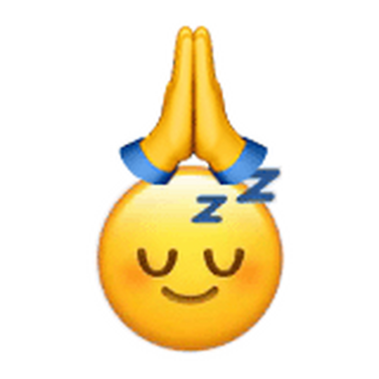 双手合十祈祷小黄脸表情包