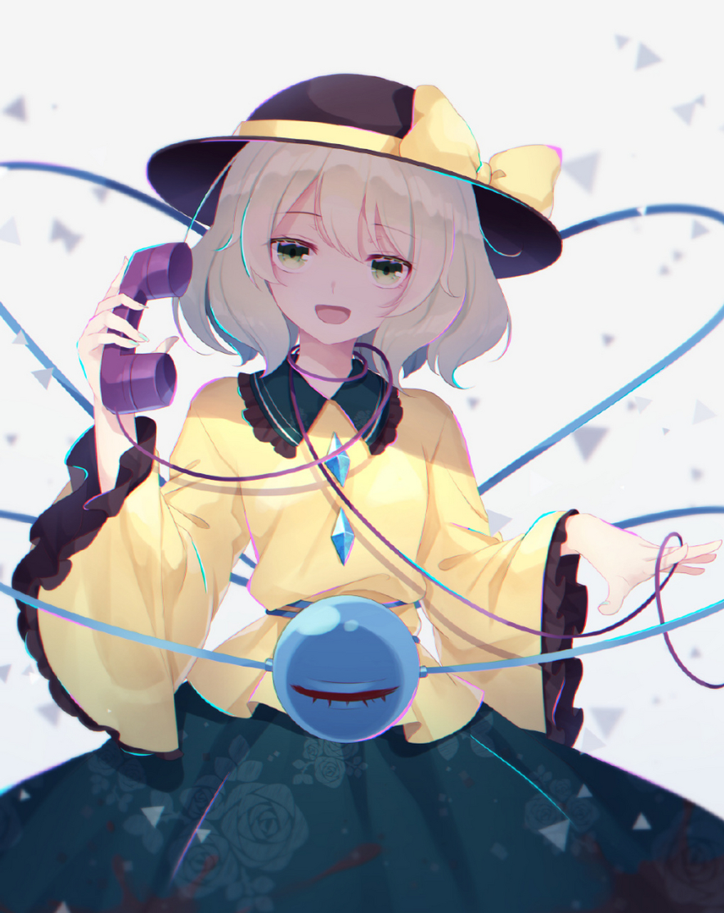 二次元美图# 我是打电话的小魔女,前面有一颗水晶球