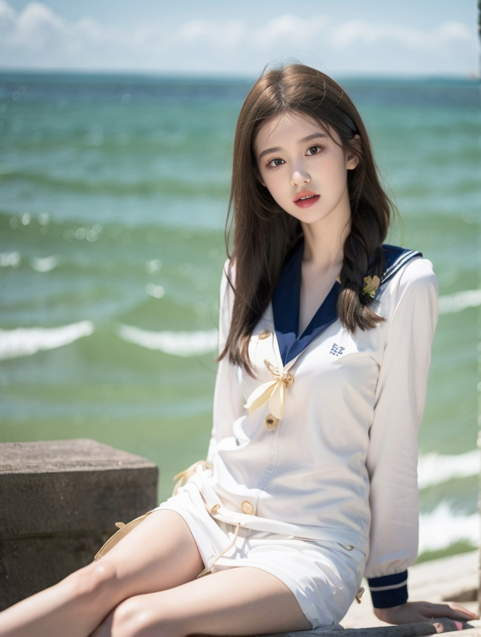 清纯美少女水手服写真照片,漂亮小姐姐甜美可爱#美女# #水手服少女