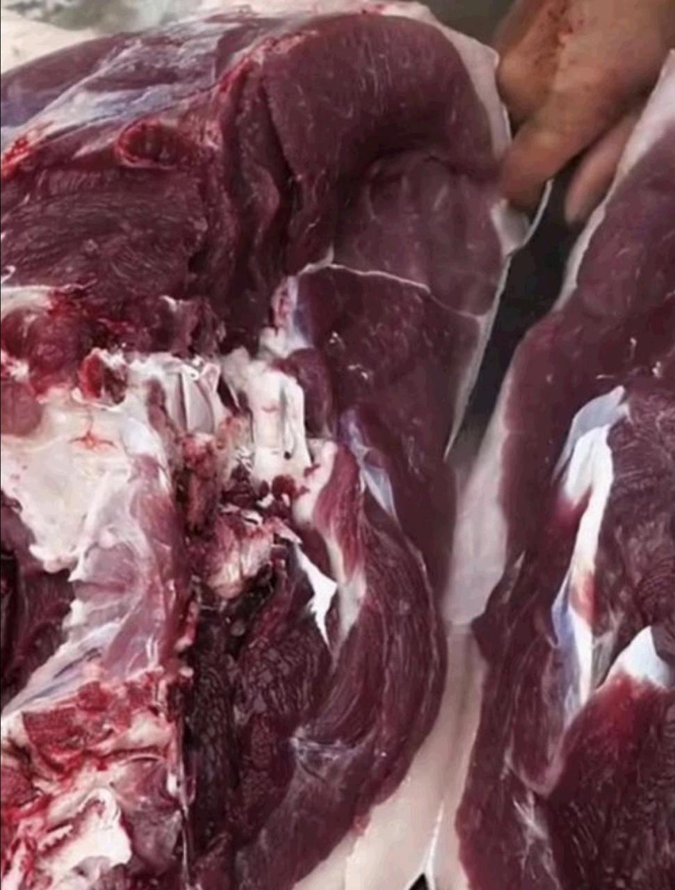 乡下路边买的25斤土猪肉,看着真不错[三哈]