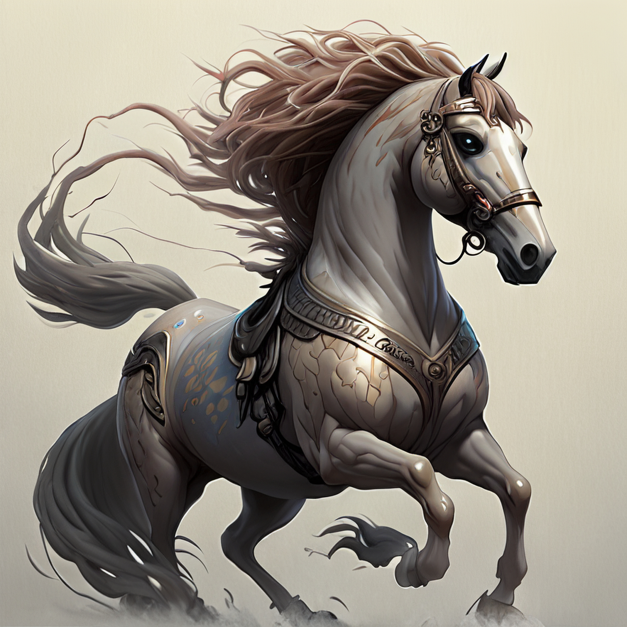 崔郎神骏如天马兮来西极,霜蹄蹴踏汗流赤.