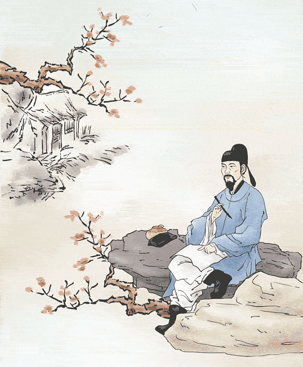 宋真宗要检查儿子赵祯的作业,赵祯偷偷地找到老师晏殊,让晏殊代作文章