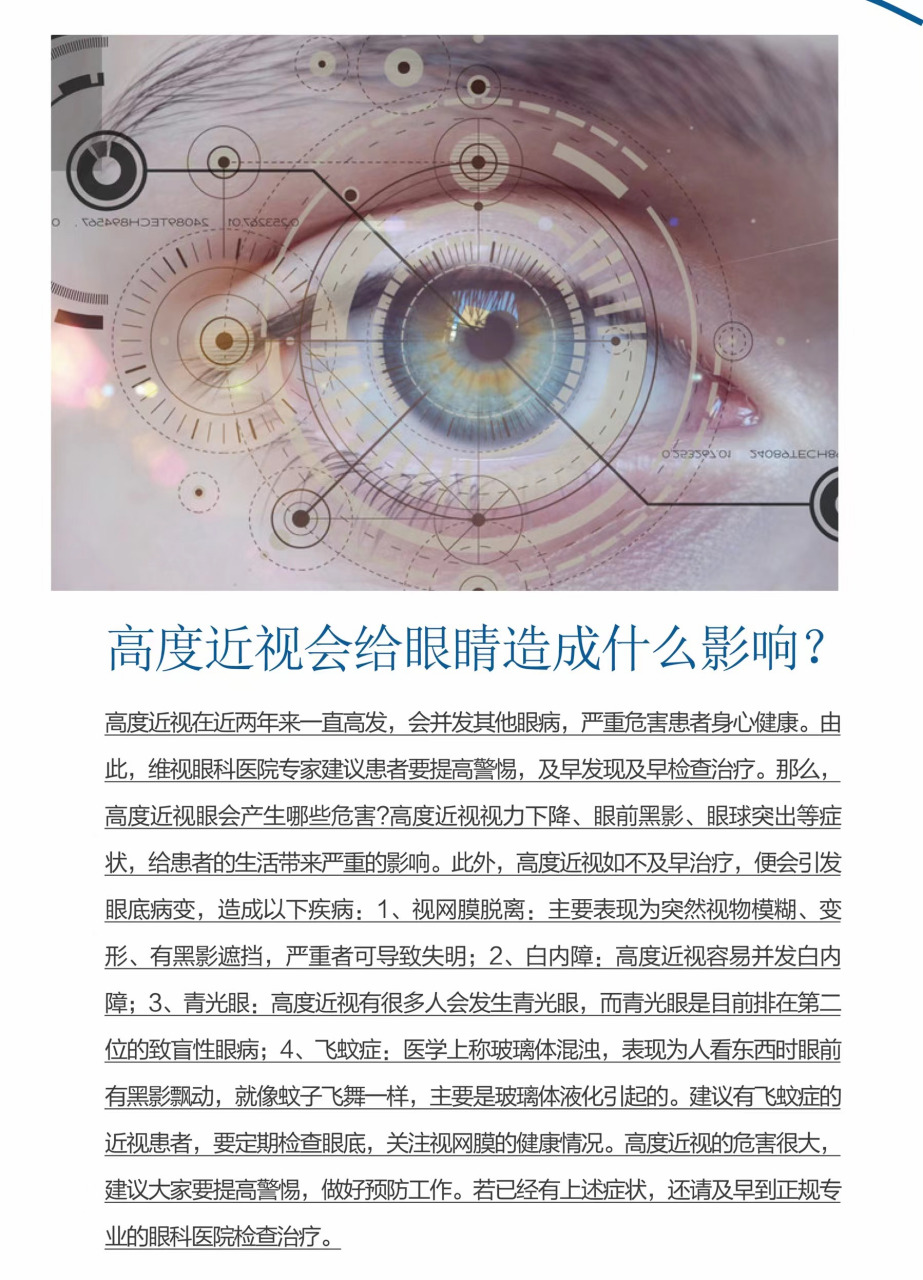 600度以上近视人群一定要注意!##防控近视# #近视