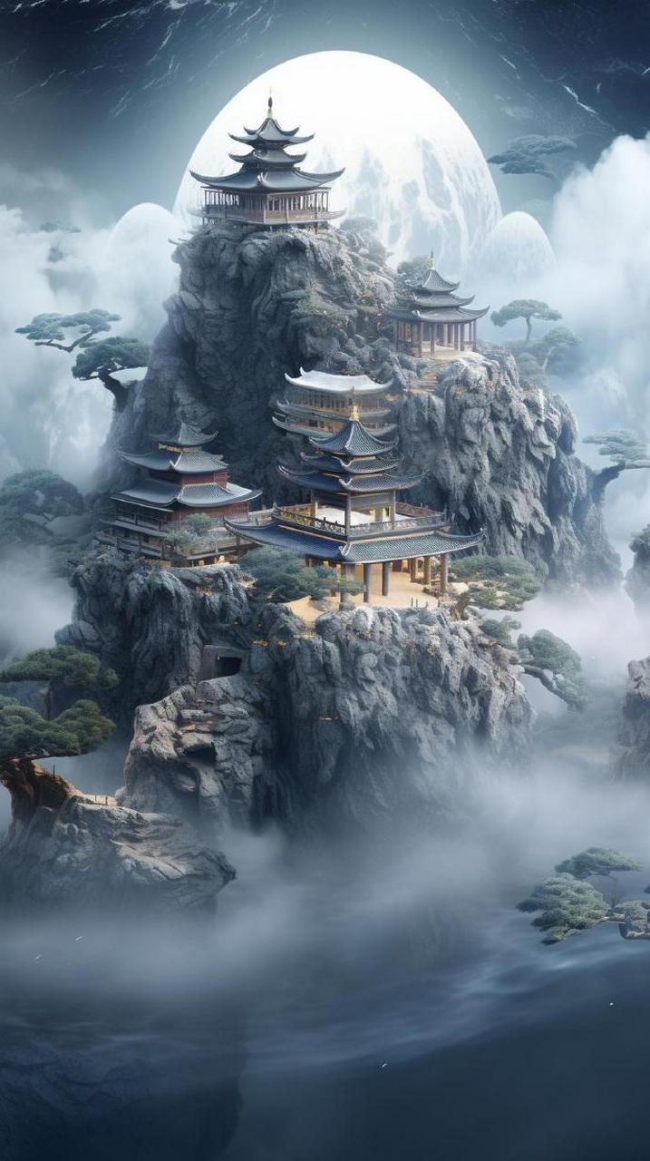 优美al绘画国风仙境界壁纸分享～ ​​​