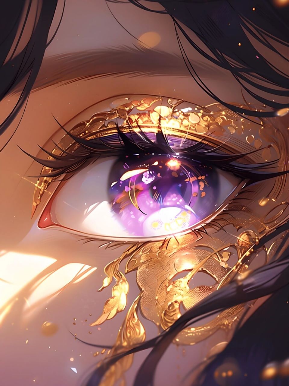 魅惑之姿|描金凤纹紫瞳眼饰-眼睛特写镜头  我喜欢在山城的雾气中
