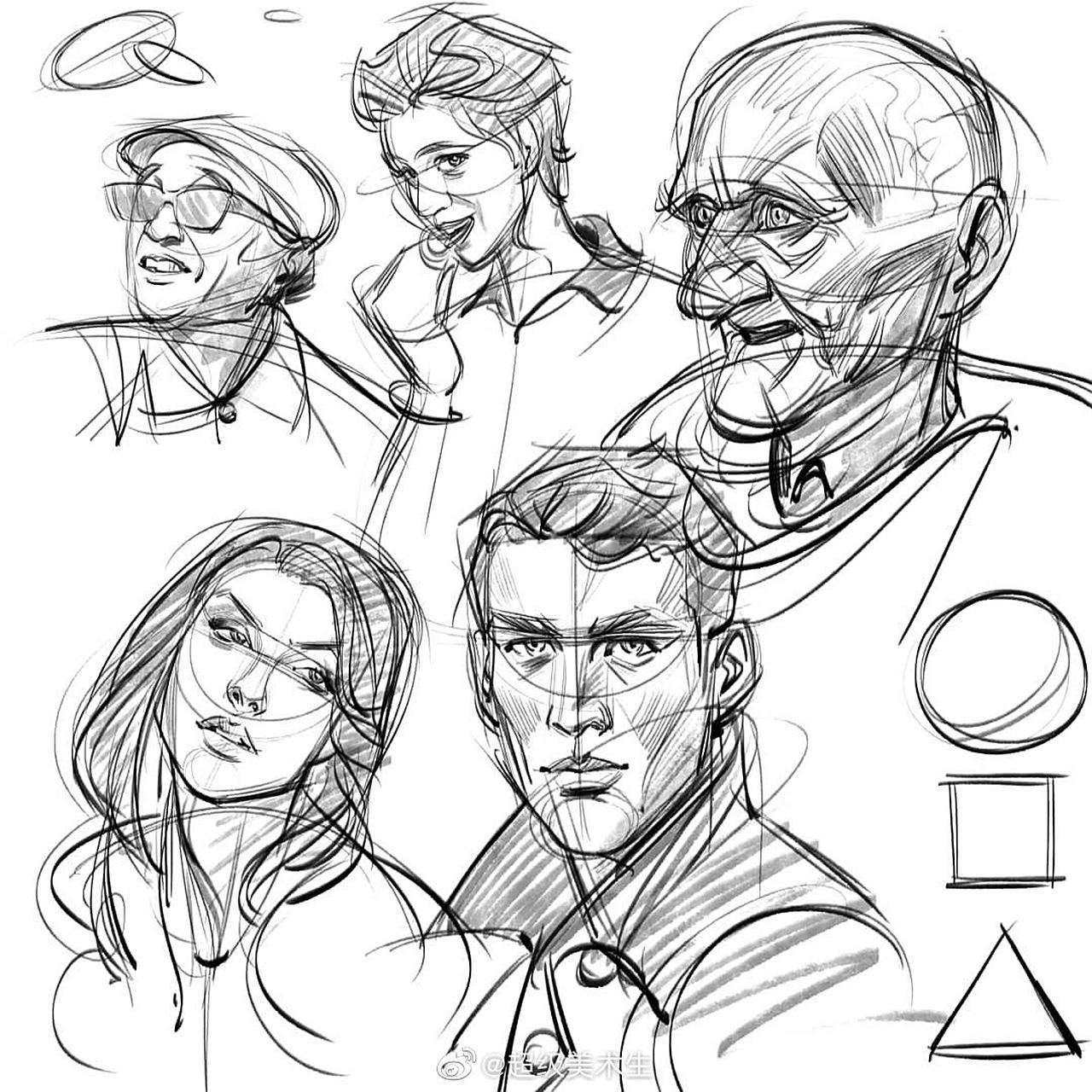 人物插画,漫画设计师joshua black 手绘角色设计创作素材