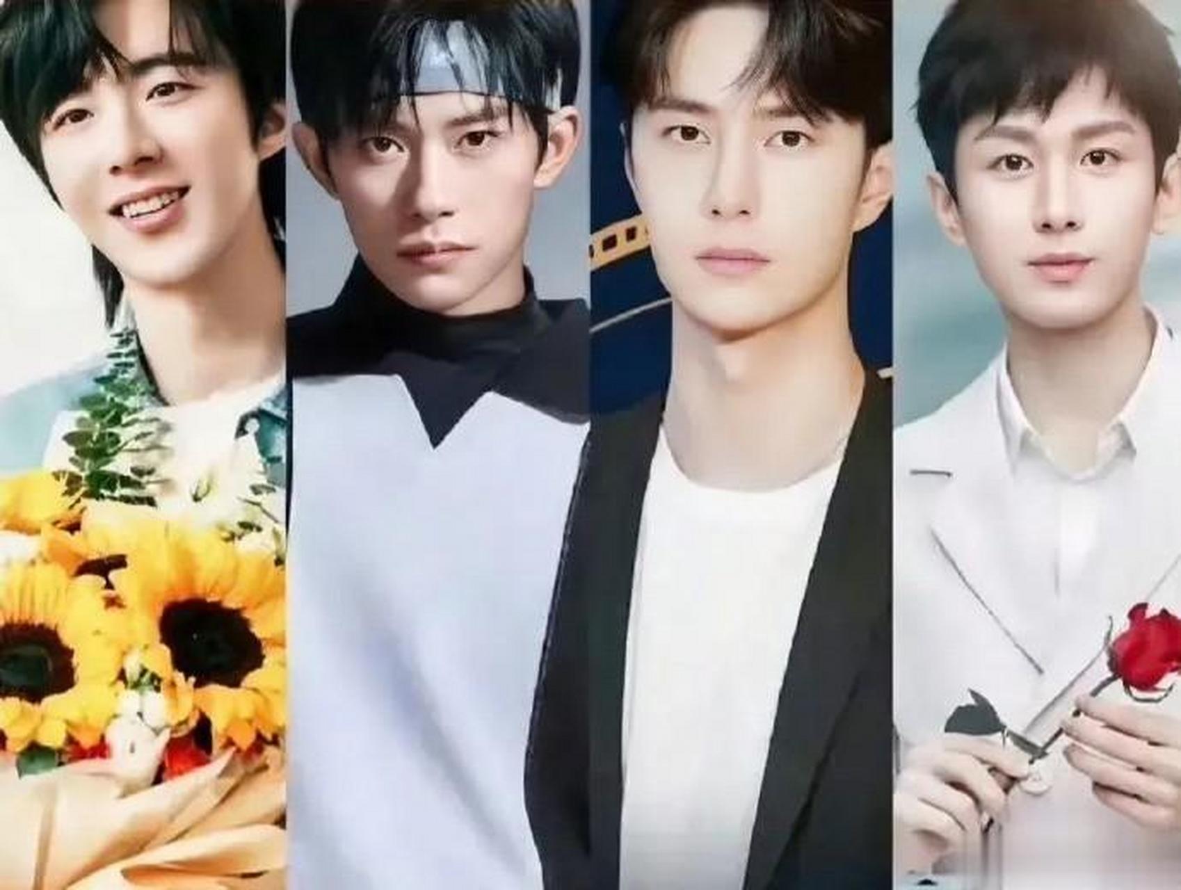 网友选出来的内娱四大普男, 分别是刘宇宁,易烊千玺,王一博,成毅, 不