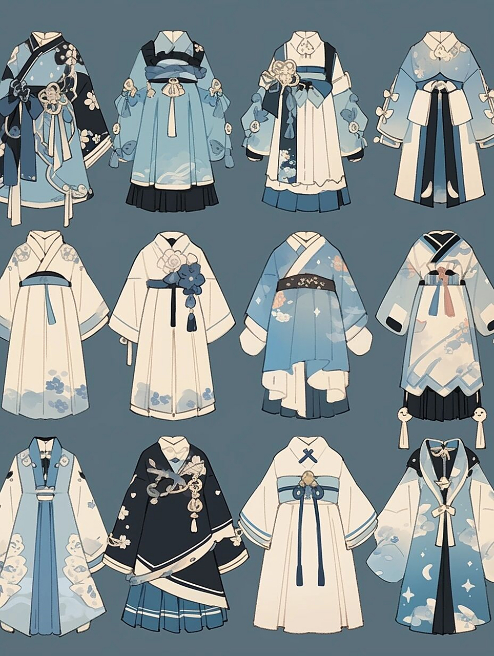 服装设计效果图!和服合集