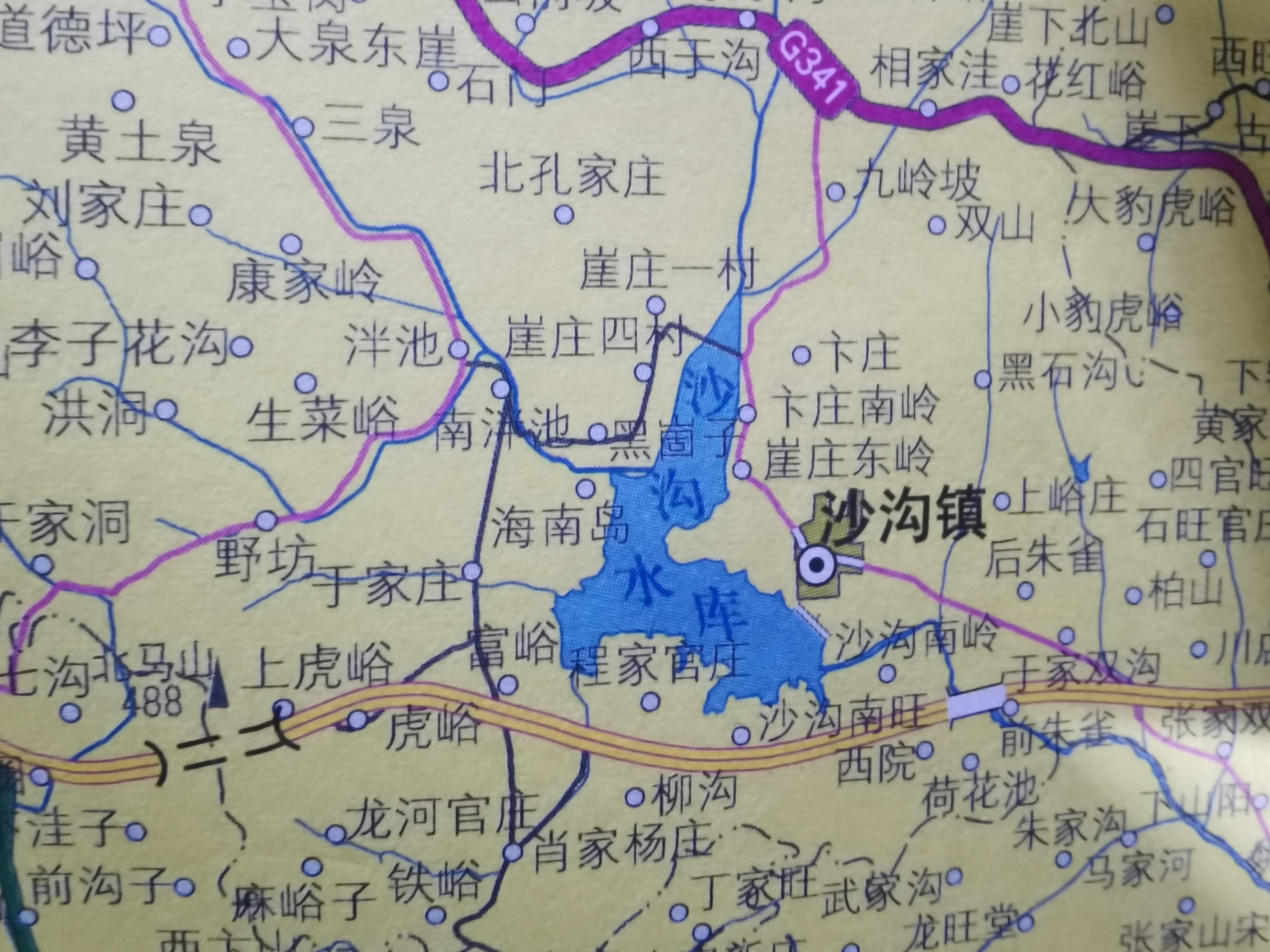 沂水跋山水库地图图片