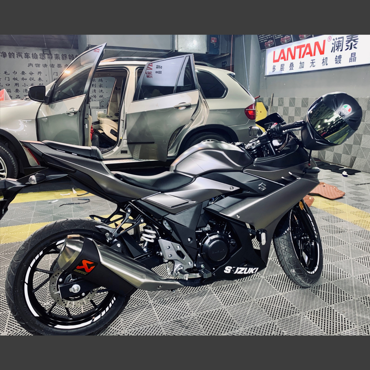 gsx250r改色 小白边小灰了 算不算女骑 哈哈哈哈哈 #铃木gsx250