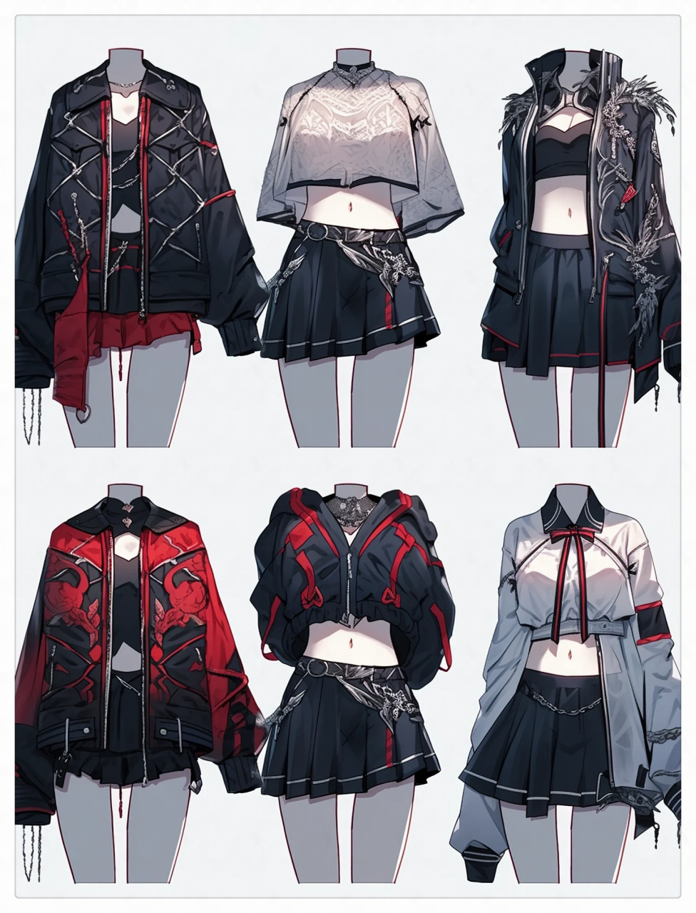 jk制服系 服装设计图  有没有喜欢jk的二次元宝宝,这是我精心打造的