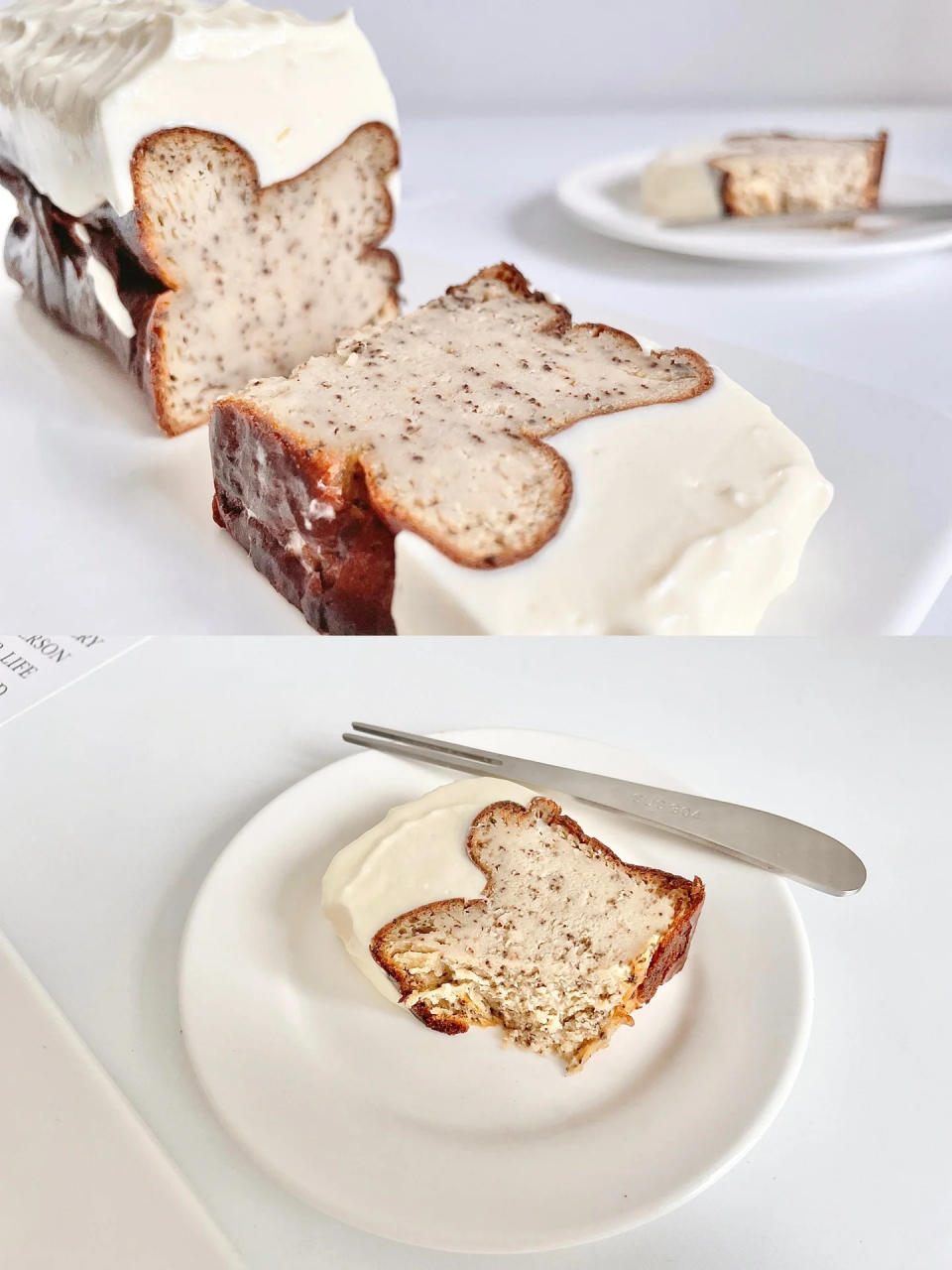 红茶雪顶巴斯克| 双重口感08免打发一次成功  红茶巴斯克颜值高!