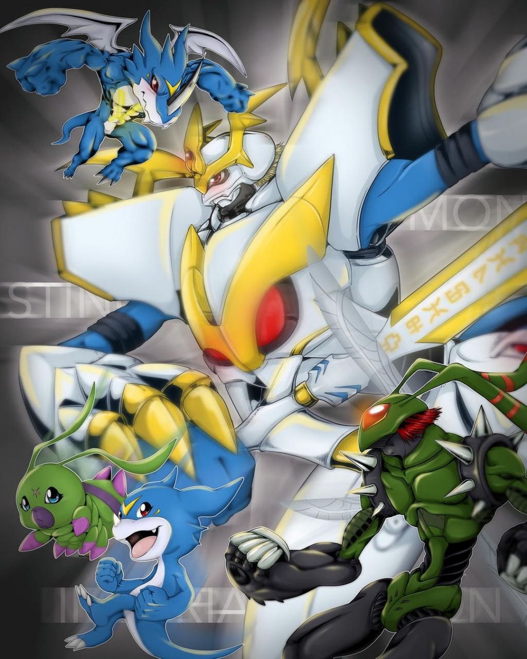 历代主角的数码宝贝#数码宝贝# #动漫