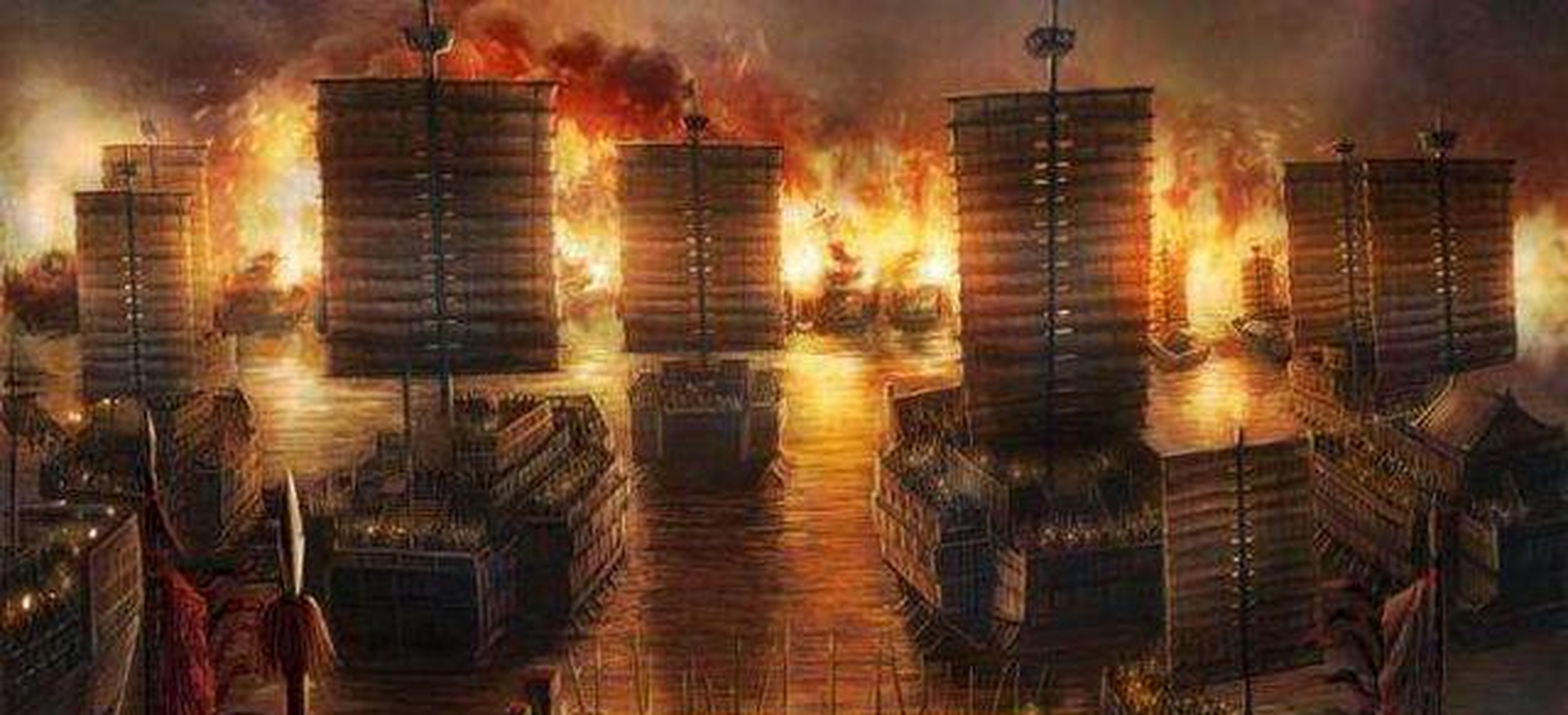 曹军的战船,营帐,仓库接二连三被烧着,火势已经失控.