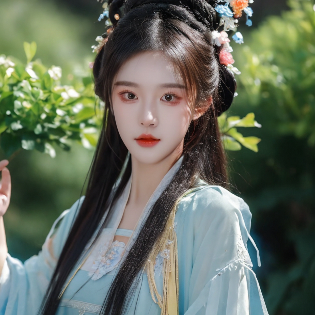 公园,古装,美女 #ai美女