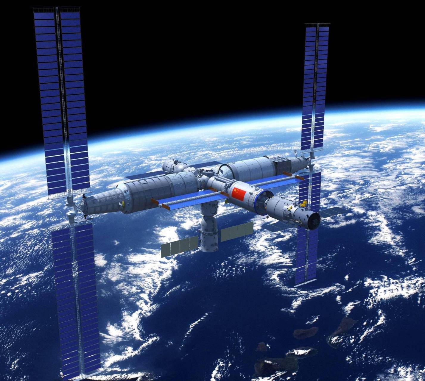 中国空间站虚拟背景图片