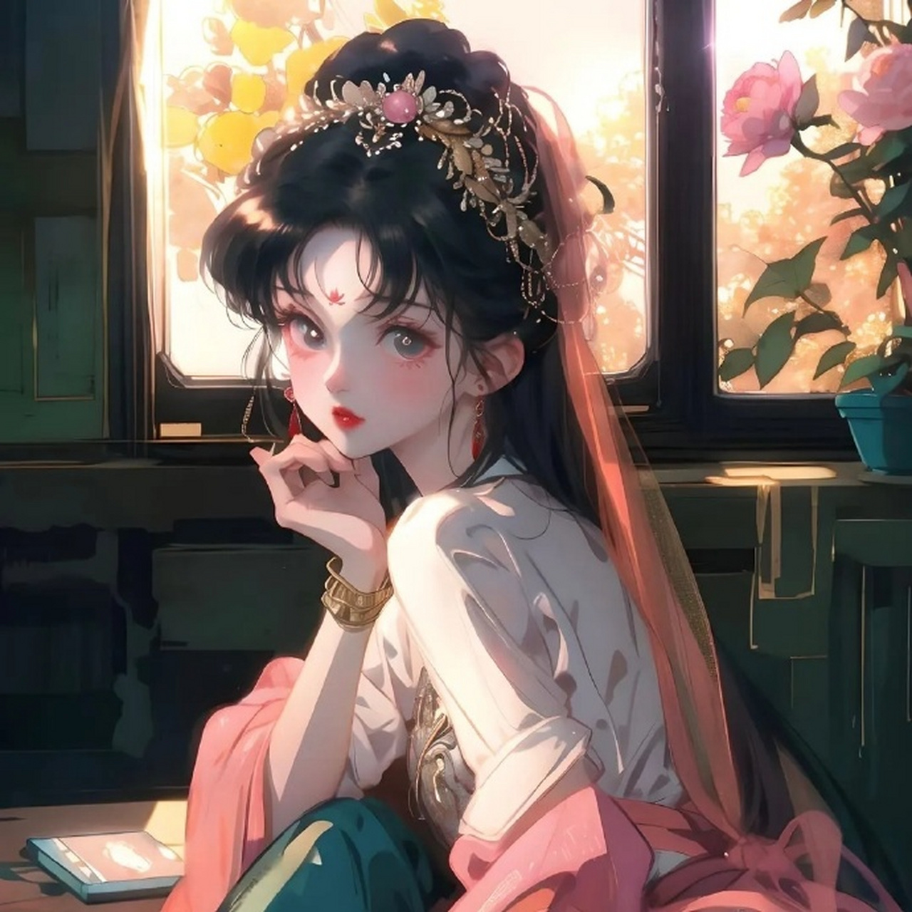古风插画女生头像 676767 #古风头像