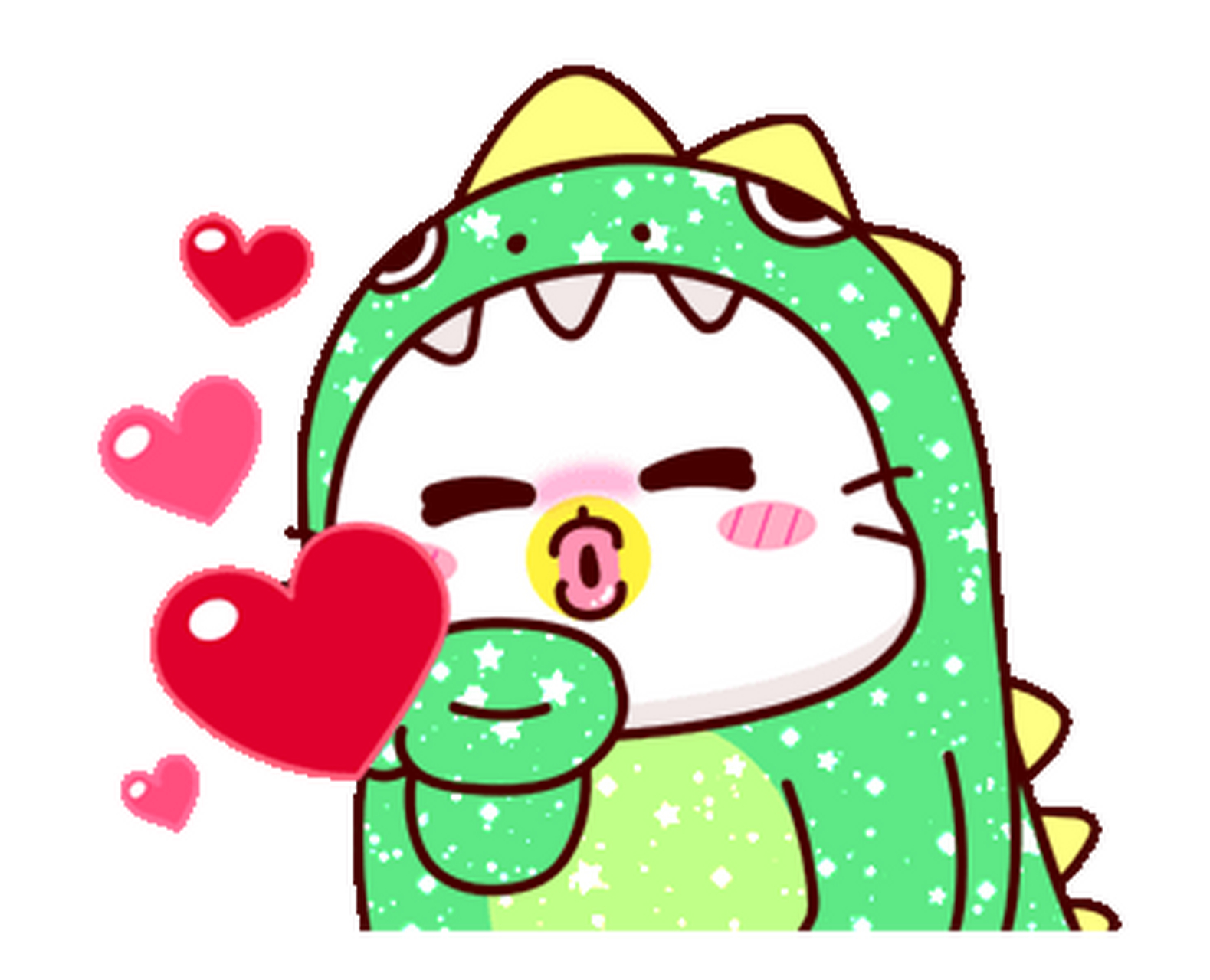 line表情包丨闪闪独角兽恐龙小猫咪表情包2.