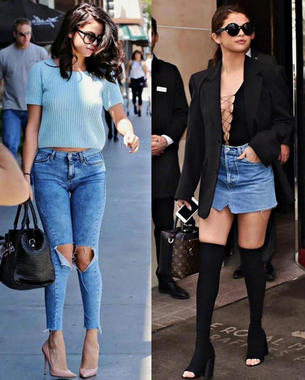 夏日休闲甜心 美式辣妹这么穿 selena gomez 的街拍集合 美国甜心赛