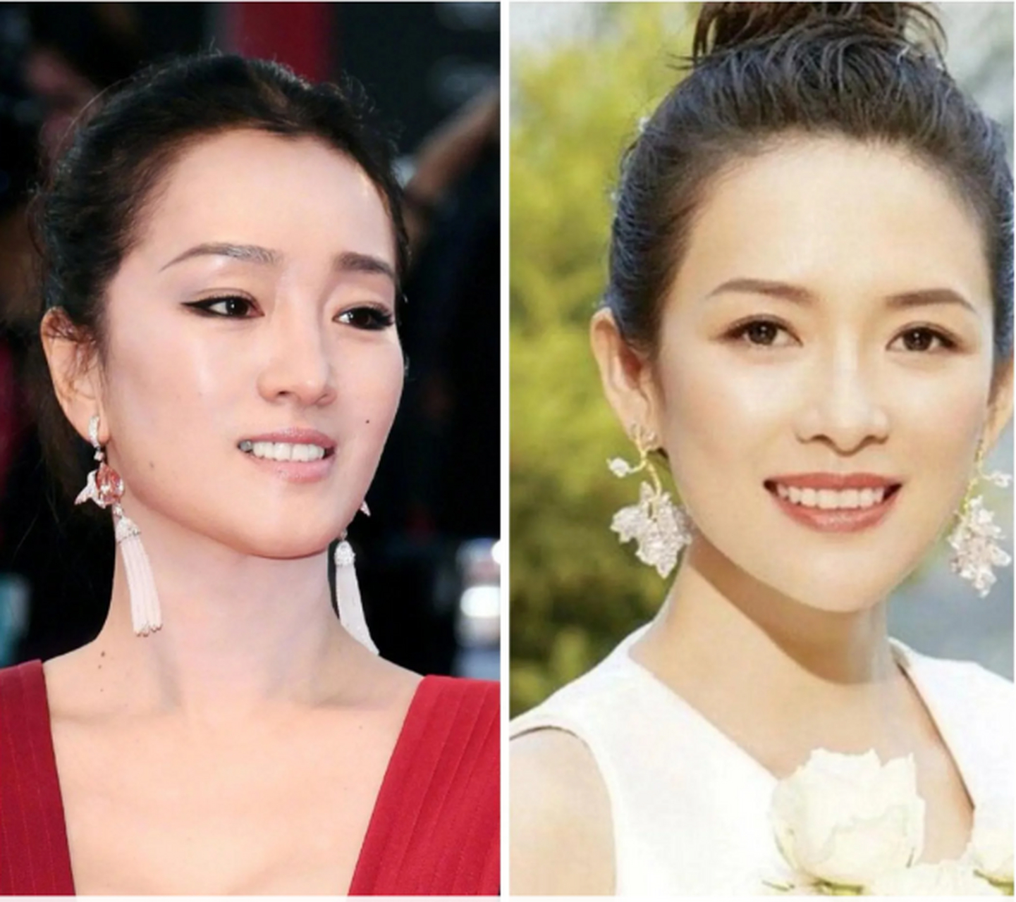 巩俐和章子怡罕见同框,相差13岁,一个又美又飒,一个像丫鬟,章子怡输惨