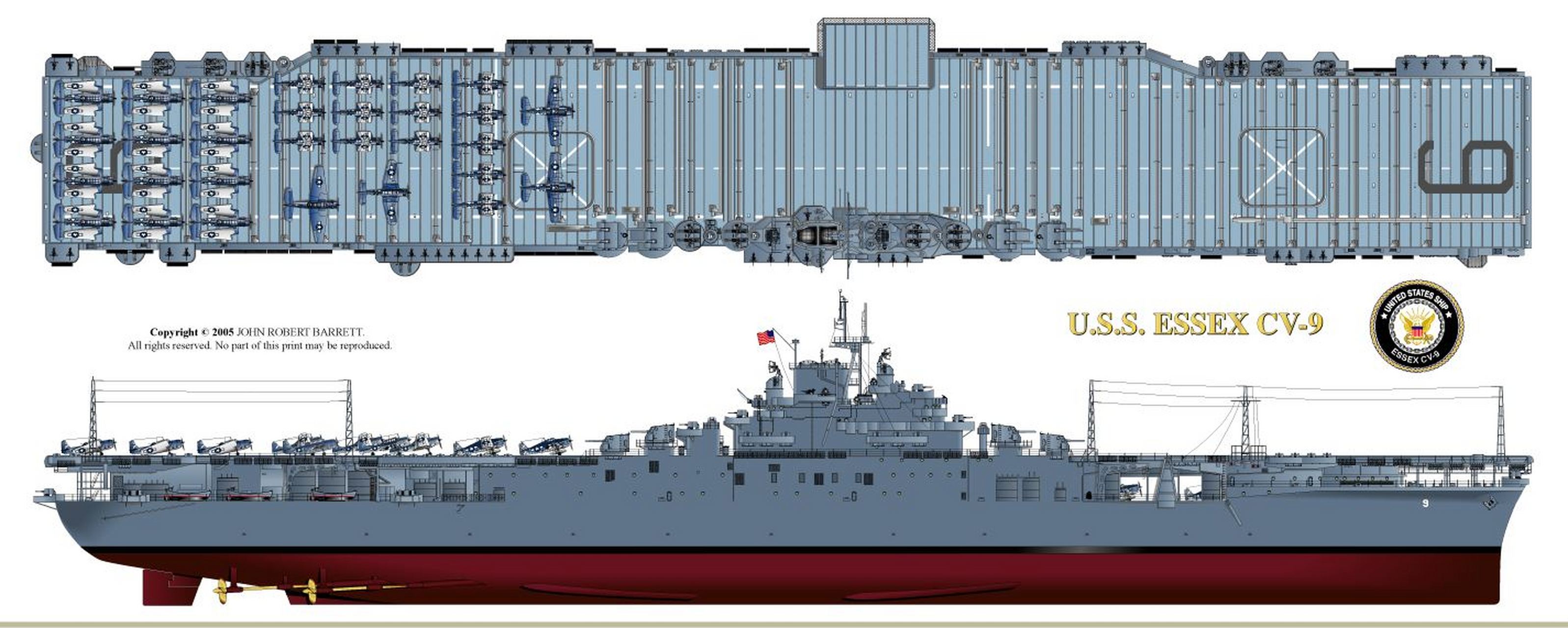 史海尋寶,白頭鷹的航母cv-9埃塞克斯號 美國航母——cv-9埃塞克斯號 