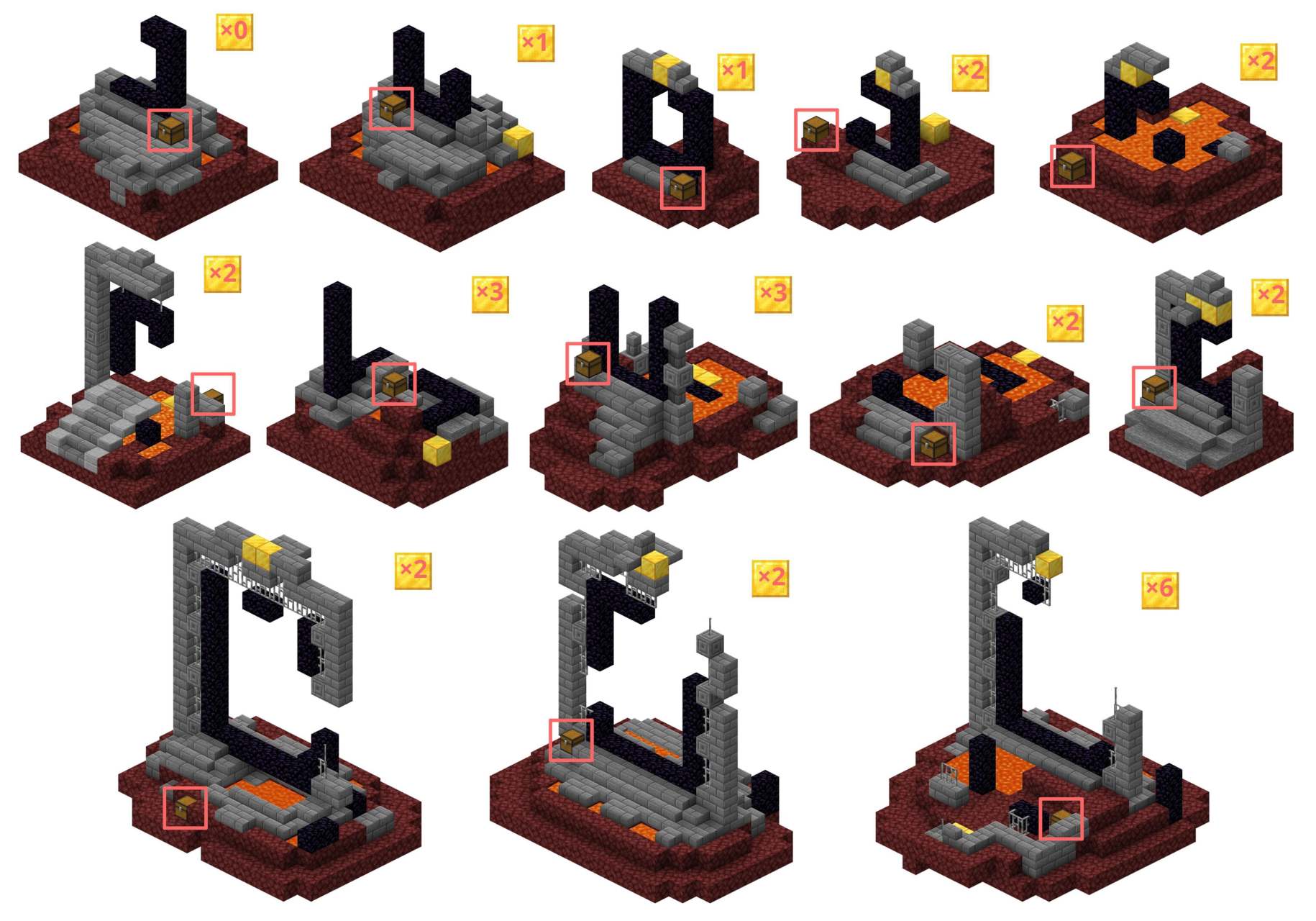 废弃的下界传送门竟然有这么多? #我的世界# #mc