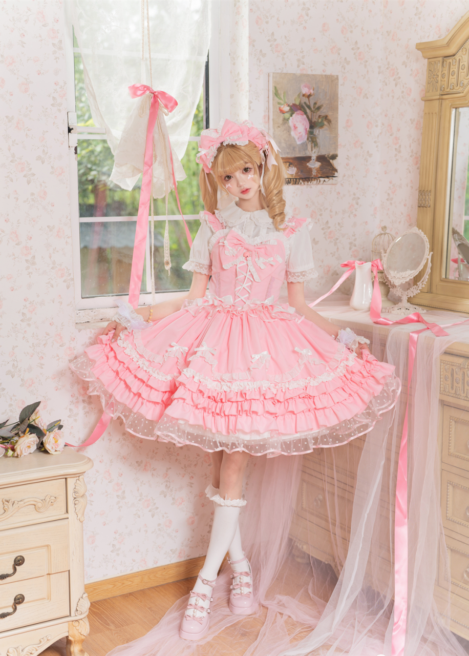 洛丽塔粉色娇嫩#cospplay##洛丽塔##粉色