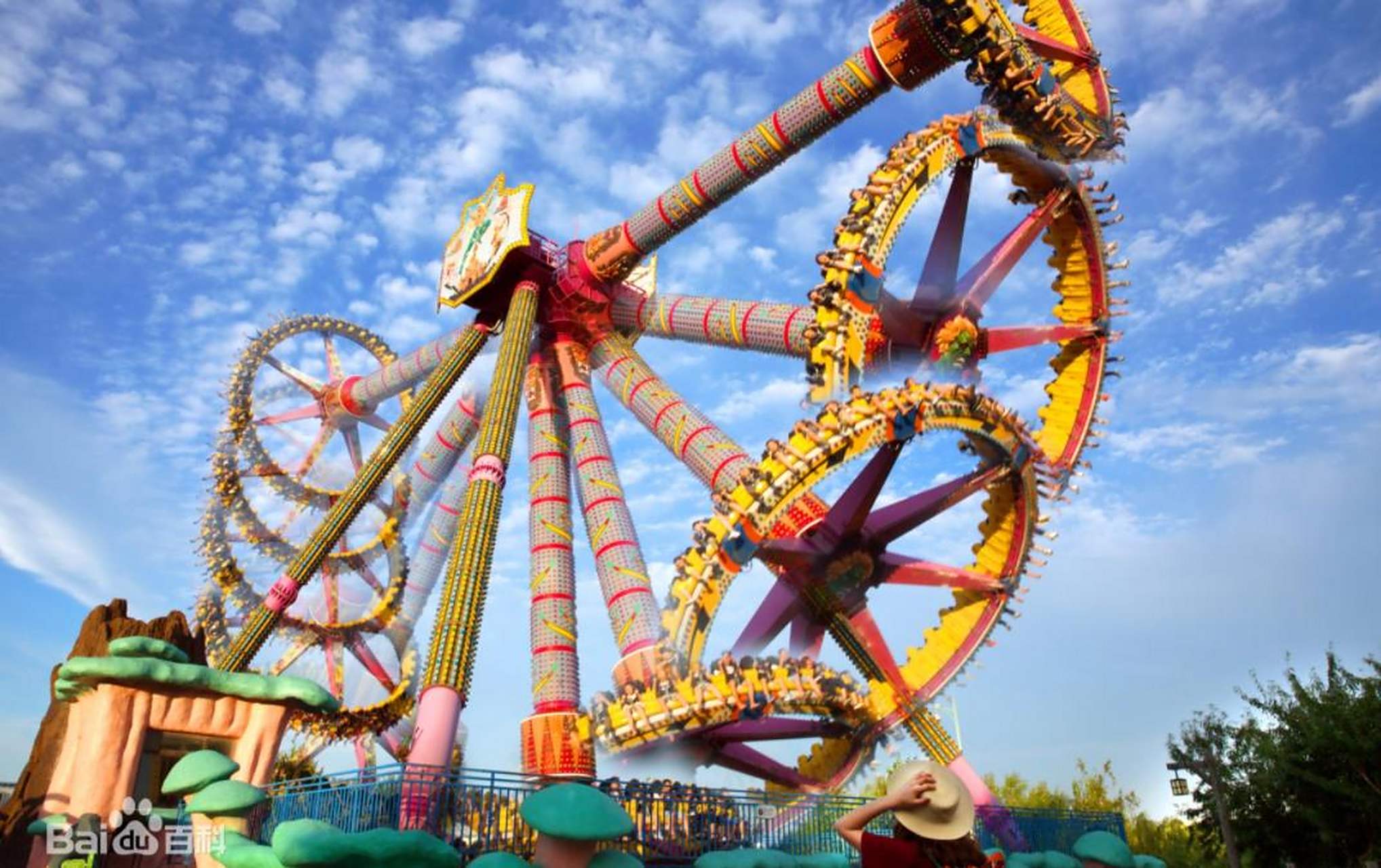 大同方特游乐园最刺激的项目之一,绝对就是大摆锤了.