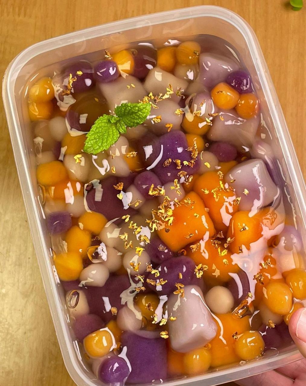 桂花芋圆冰粉,求求你们快去试试这个做法7515|||夏日炎炎,来一碗