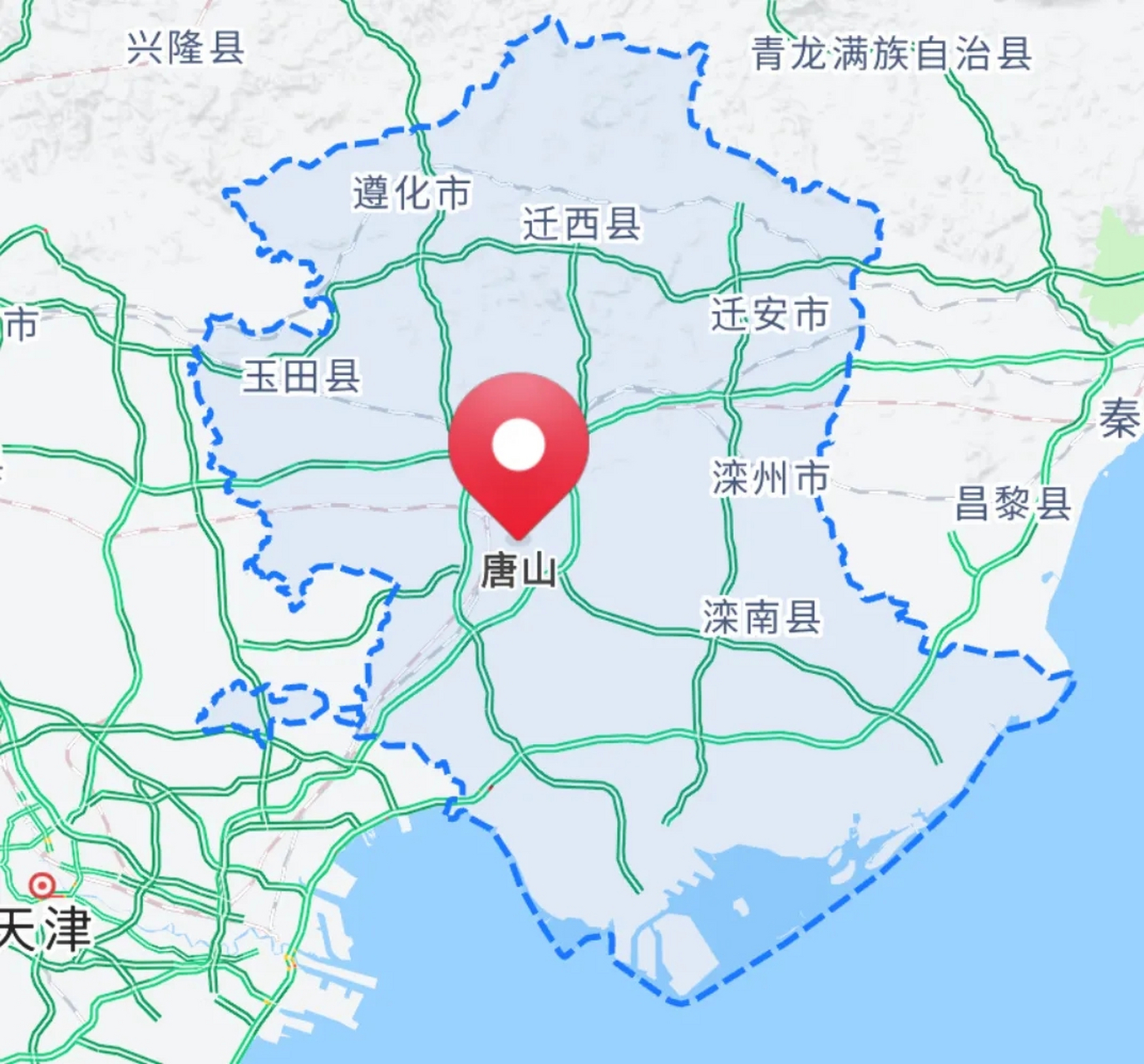 唐山市行政地图图片