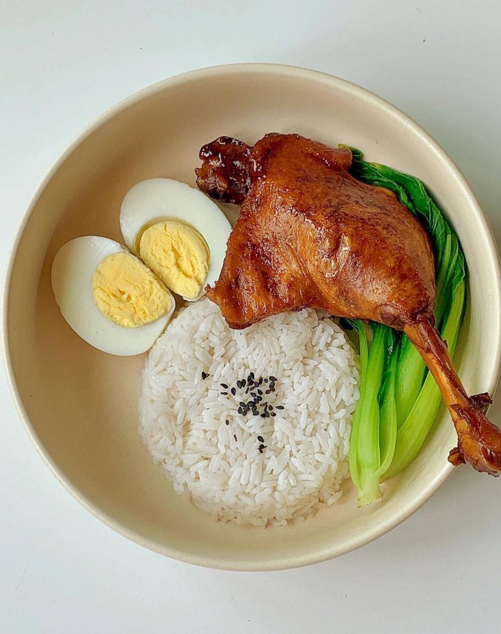 营养美味鸭腿饭- 最近卤了几次鸡腿鸭腿,因为当减脂餐真的好方便,搭配