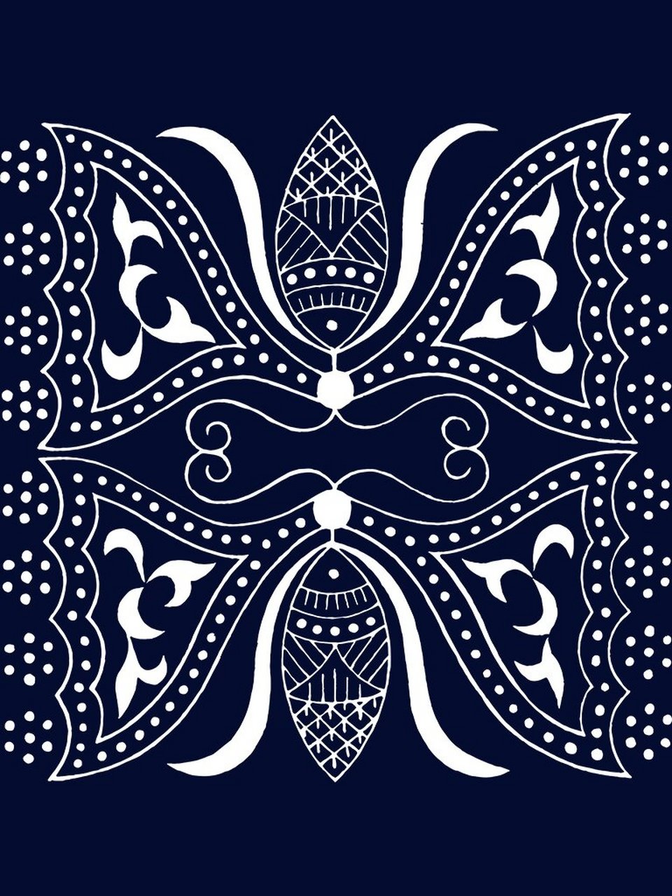 苗族蜡染纹样(一)  苗族蜡染,是一种独特的艺术形式,其制作方法精细且