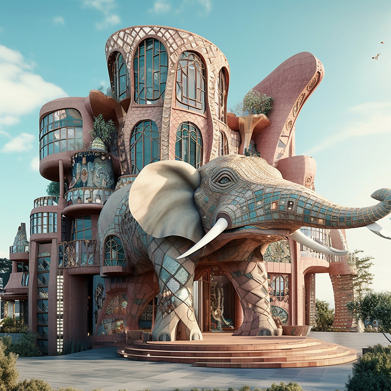 大象造型的建筑,很壮观#和大自然的亲密接触