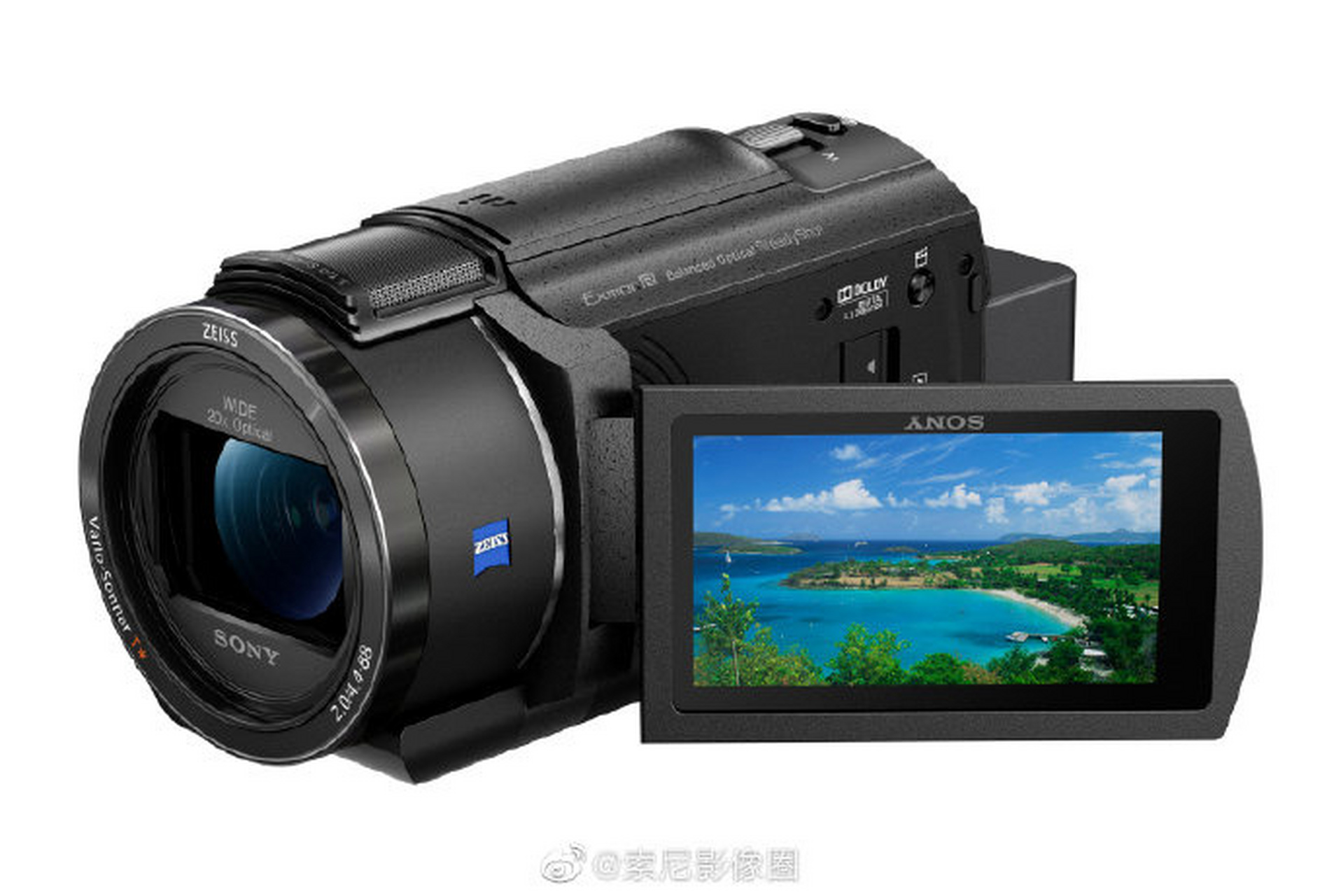 索尼表示,ax45a 是一款具备记录 4k 视频拍摄规格,约 20 倍光学变焦