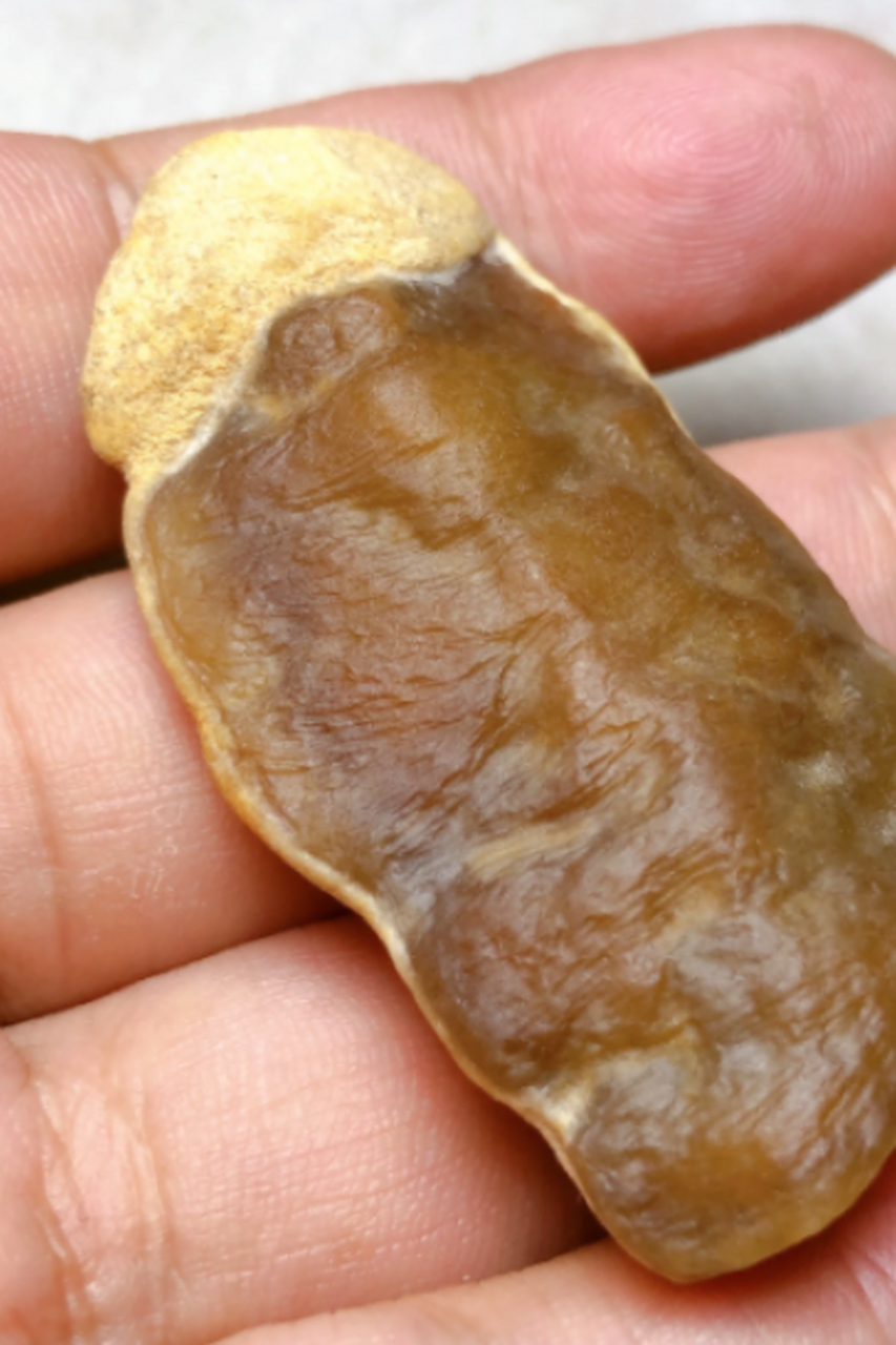 点击头像看直播##翡翠原石#33克大马坎冰种红黄翡,带皮雕刻最佳选择
