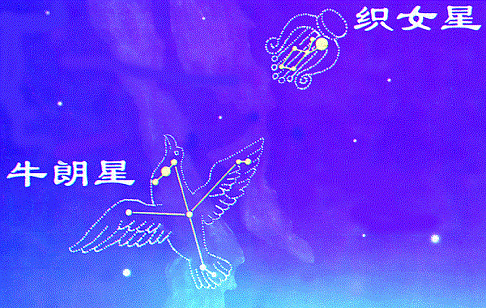 牵牛织女星 #七望是你夕望是你# 七夕坐看牛郎织女星,是民间的习俗.