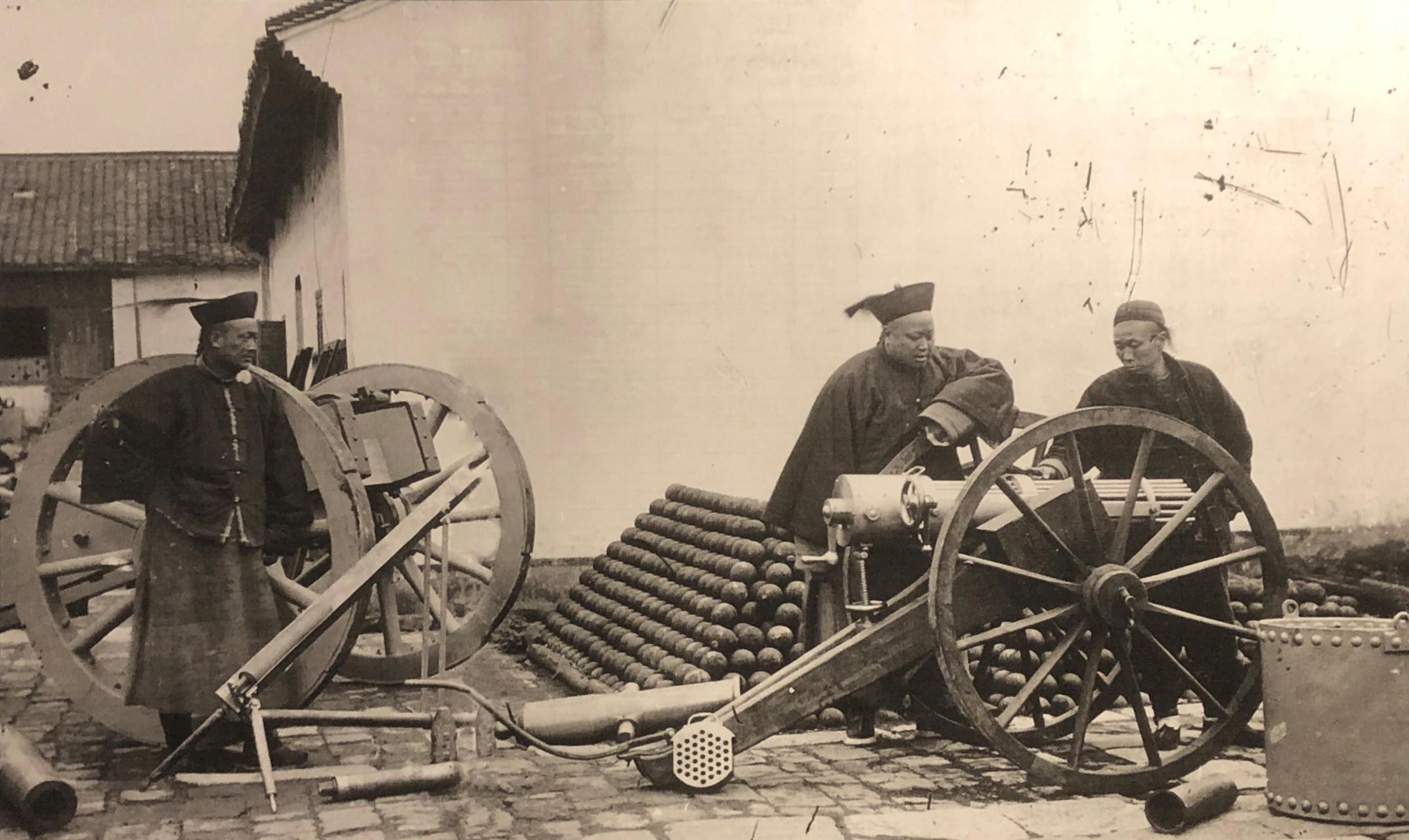 领动计划# 1873年金陵机器制造局仿制比利时蒙蒂尼37管机枪(montigny