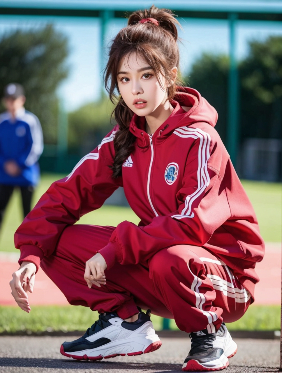 穿运动服的青春美少女#美女写真# #气质美女# #青春美少女# #清纯甜美