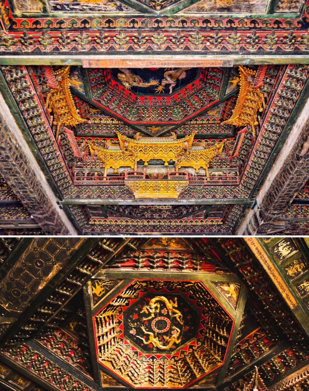 古代顶部藻井艺术,传递天穹之美|山西古建筑 藻井既是古人尊崇天体