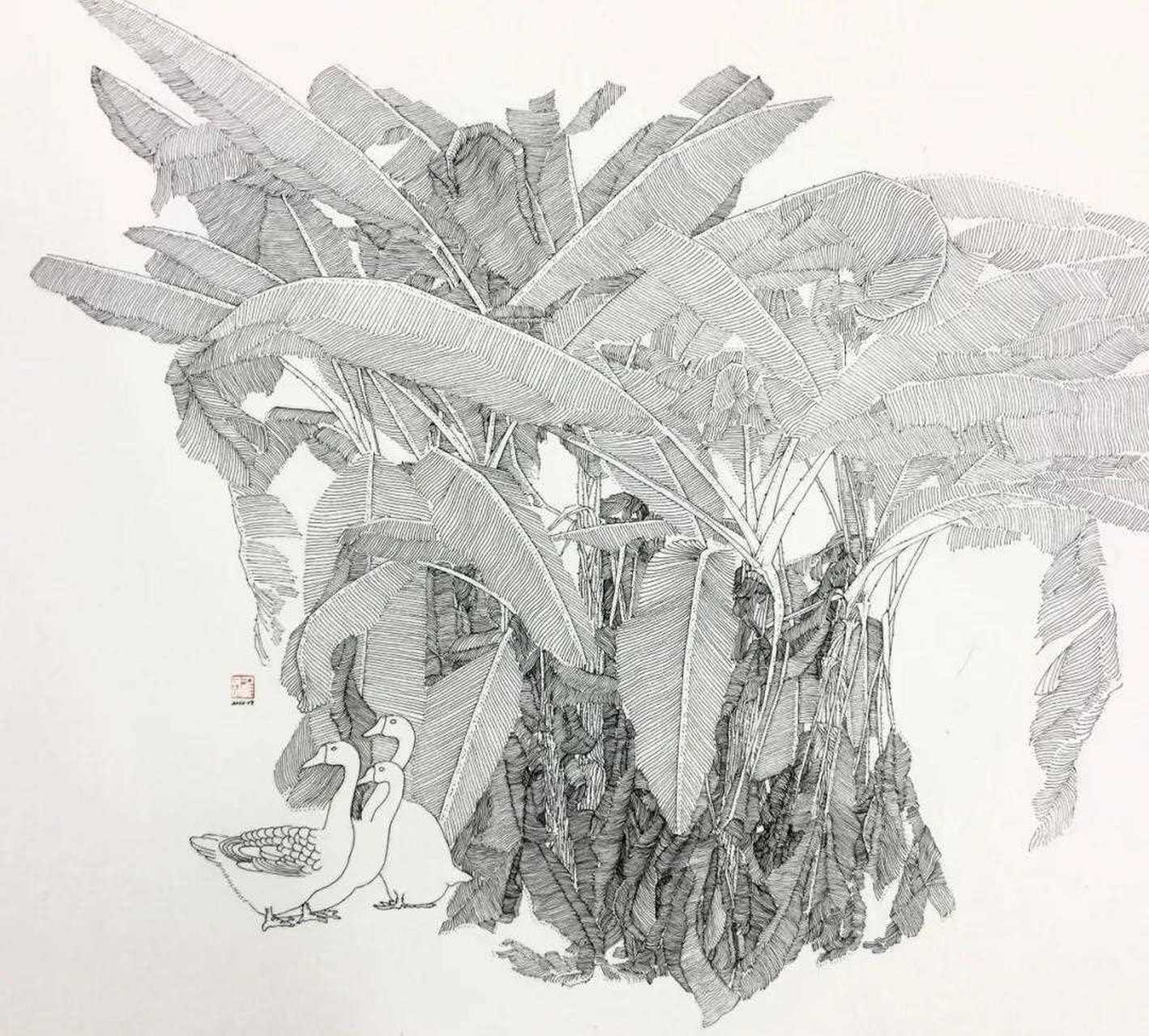 画家陈焕雄 | 用钢笔线条寻找田园诗意