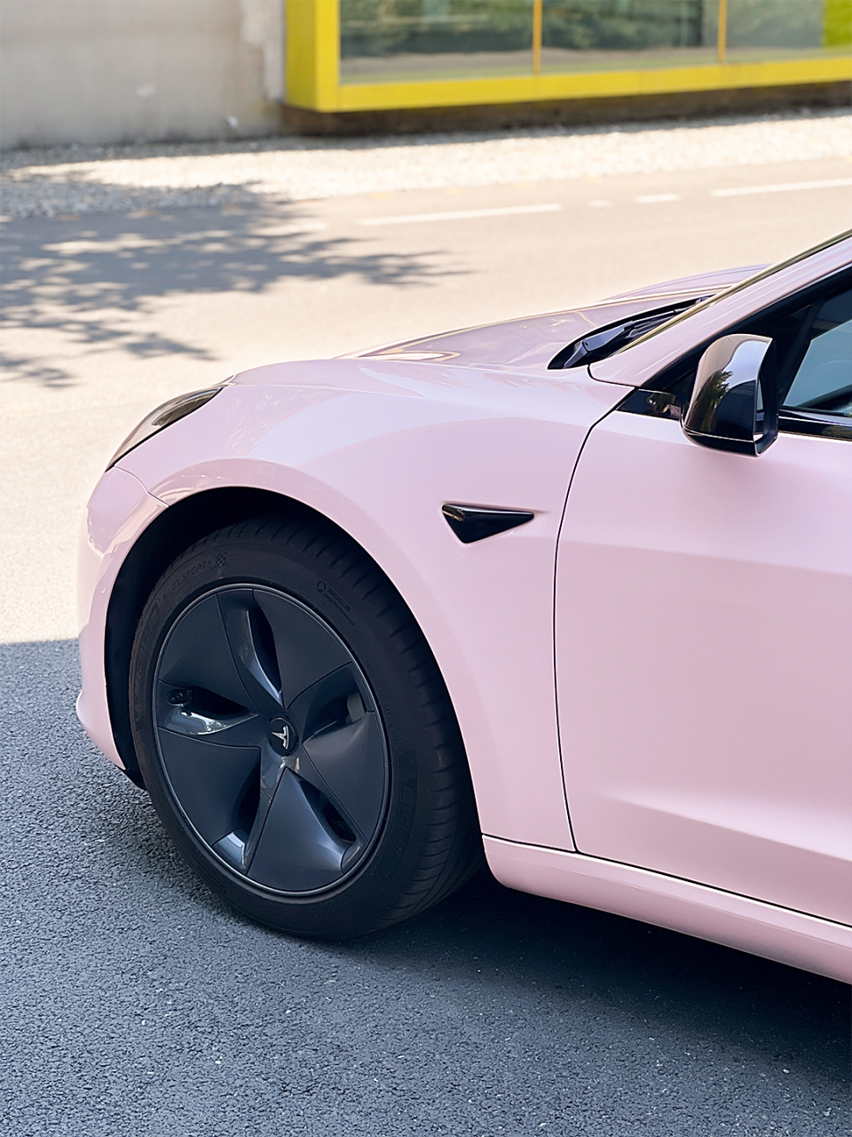 女神经典改色案例 | 特斯拉model3贝壳粉 - 夏日蜜桃 - 清爽甜蜜 - 灰