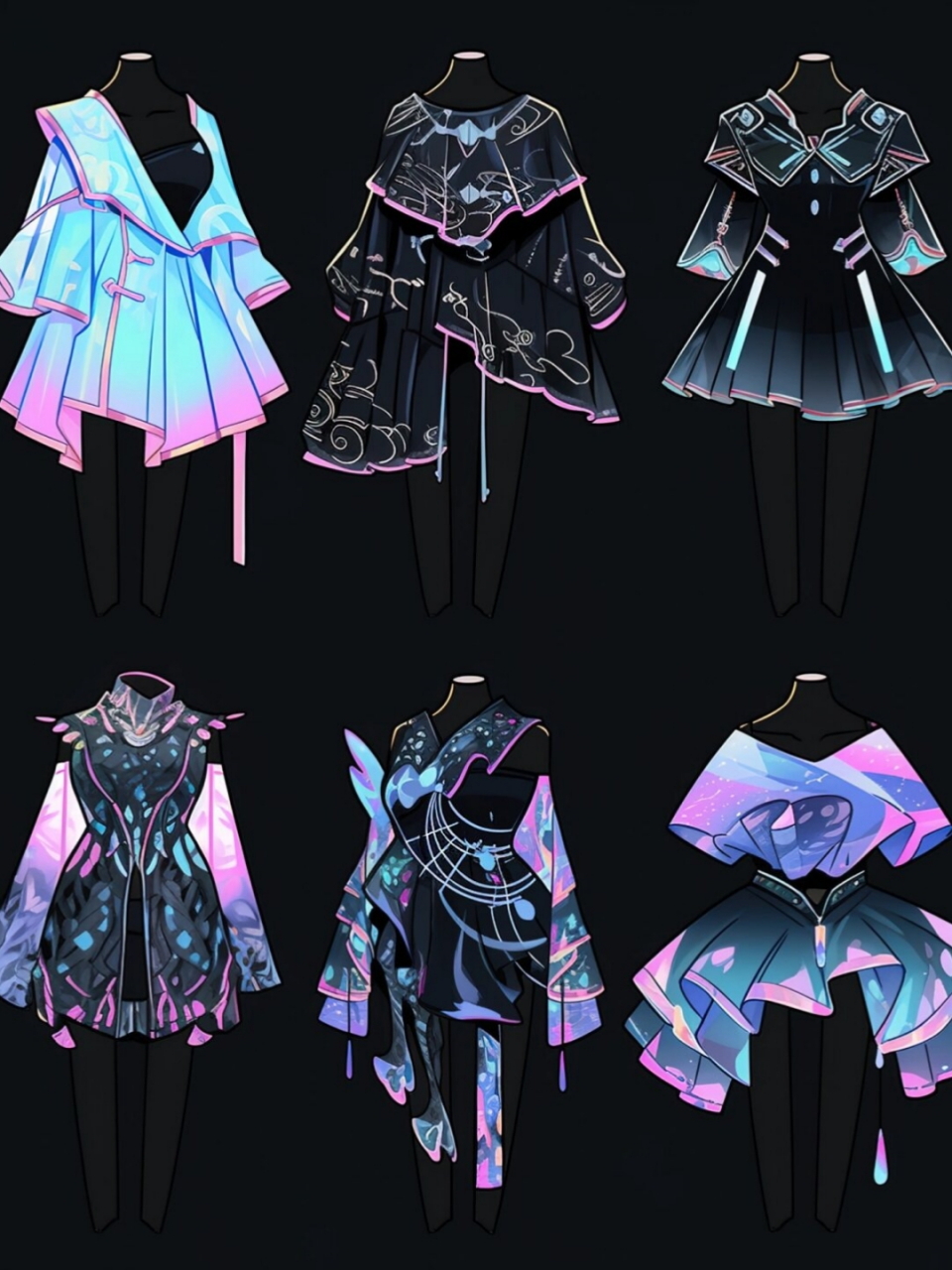 赛博朋克风服装设计  在这个充满科技与未来的世界里,赛博朋克风格正