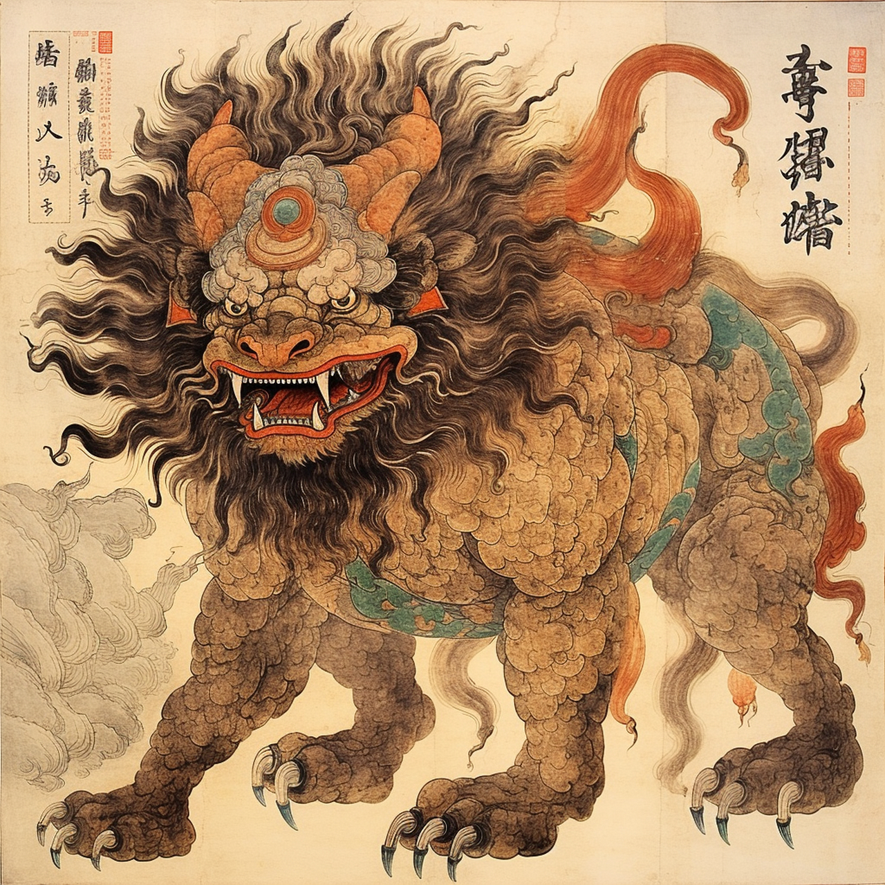 ai续写民间故事:年兽的传说 很久以前,有一个叫做柳风村的小村庄,坐落