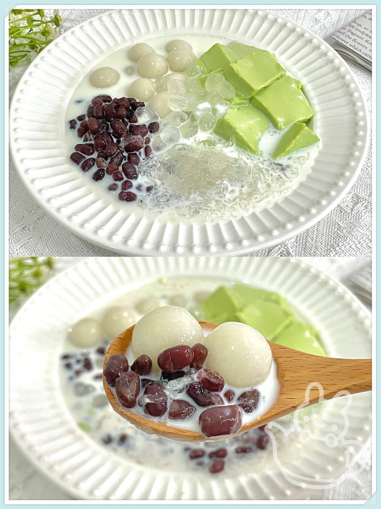 燕窝抹茶奶冻饱饱碗