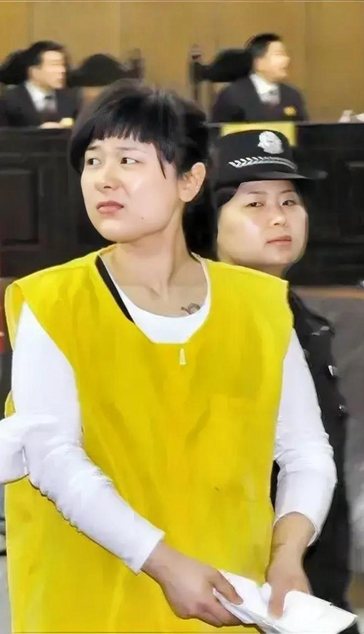 2009年,一个身穿黄马甲的女人站在法庭上,面容姣好,五官端正,她的姓名