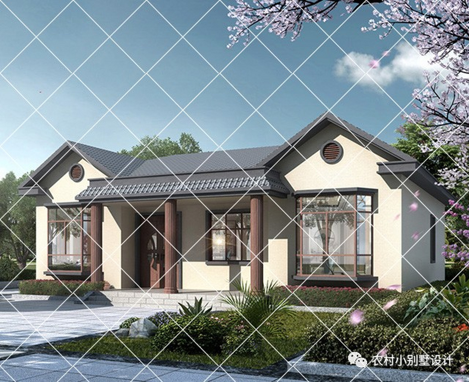 9款一层中式别墅设计,送给爸妈最好的礼物 如果城里有房,但又想落叶