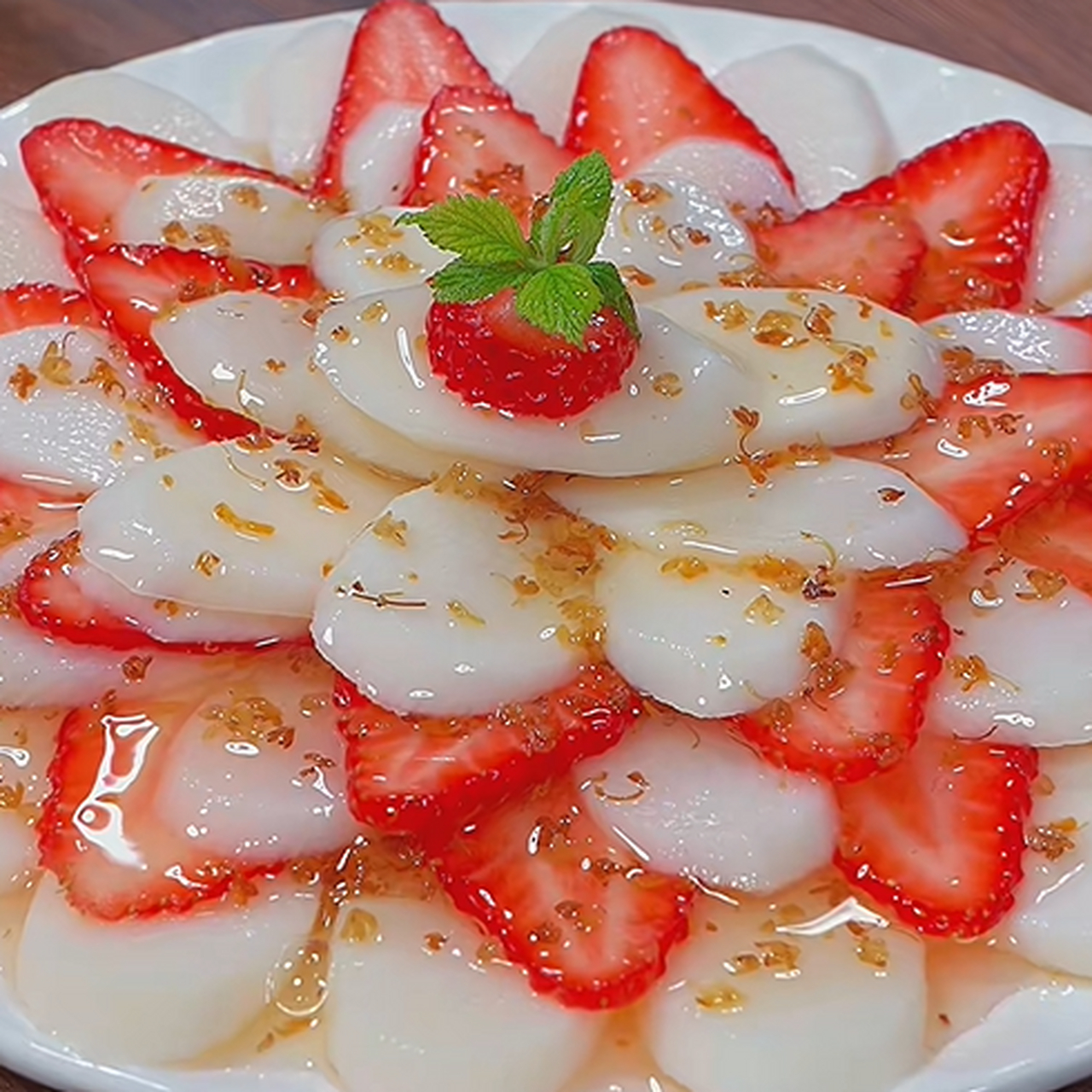 糖桂花山药,简单好做,好看又好吃.